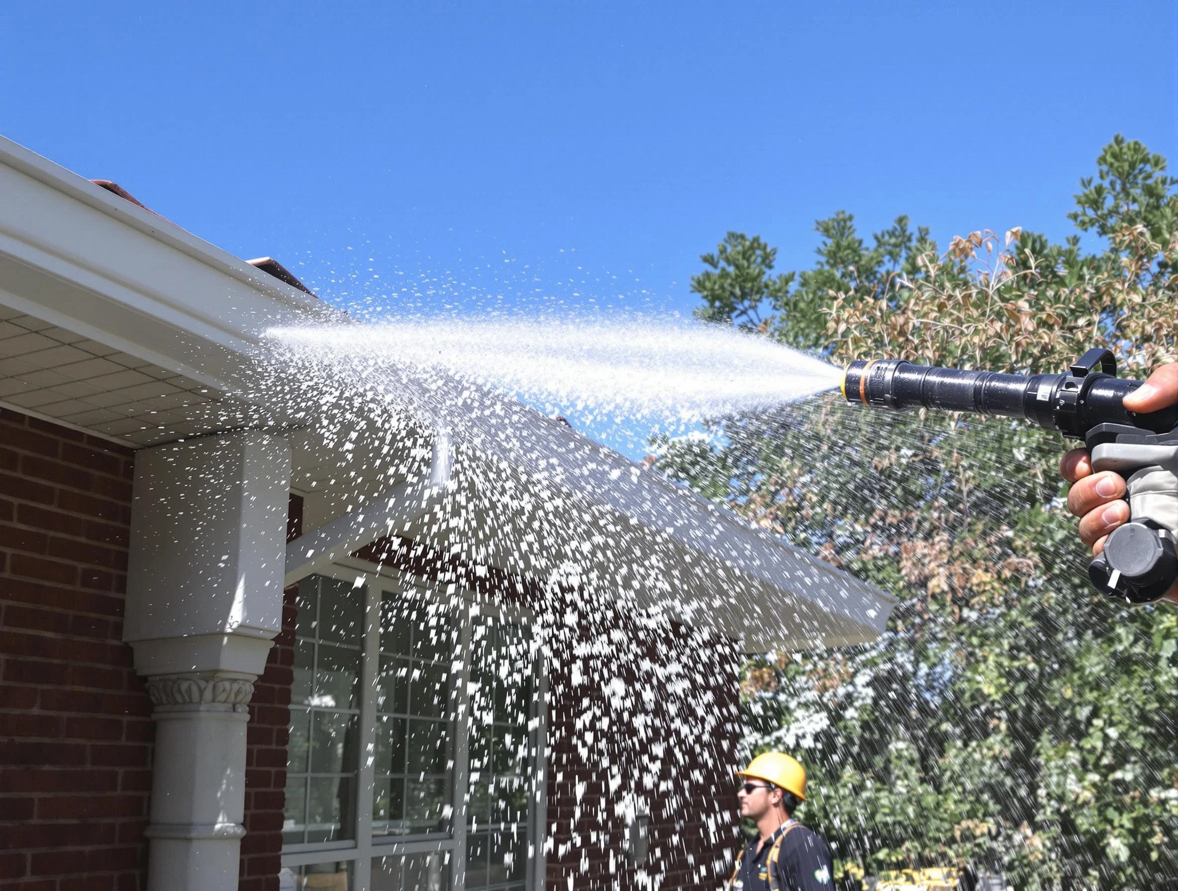 Cleared downspout by Medina Roofing Company ensuring unrestricted flow in Medina, OH