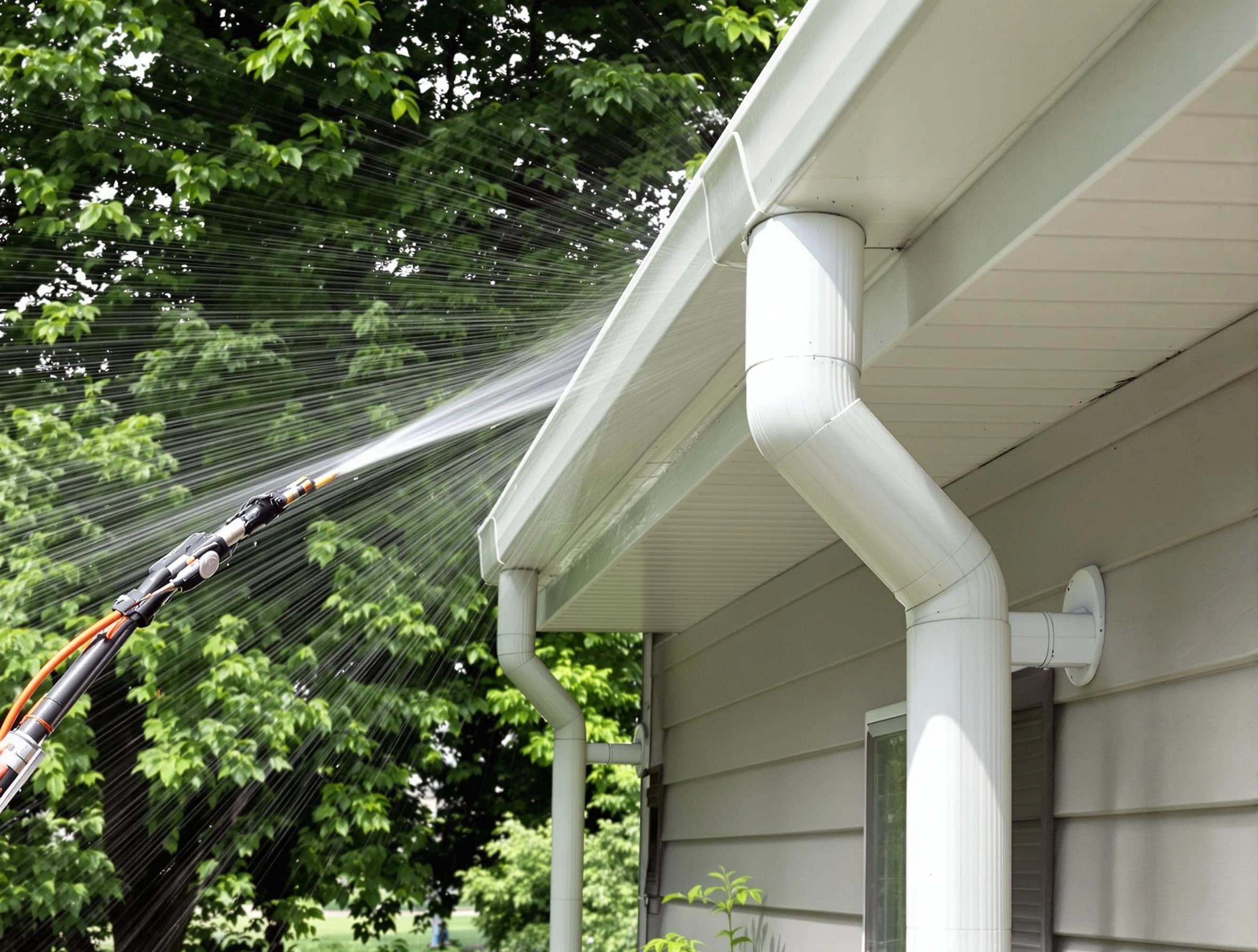 Cleared gutters by Medina Roofing Company for a clean drainage system in Medina, OH