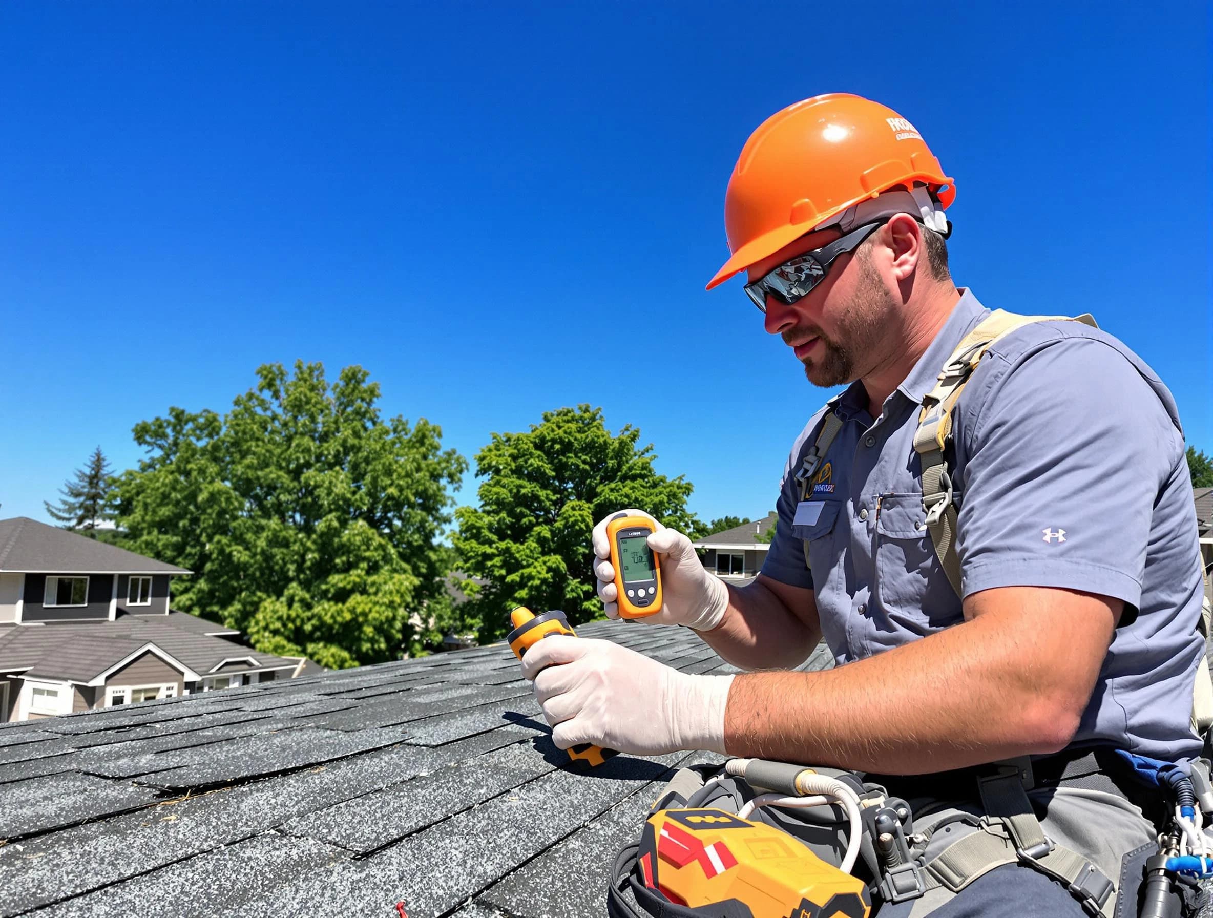 Medina Roofing Company conducting a roof inspection in Medina, OH