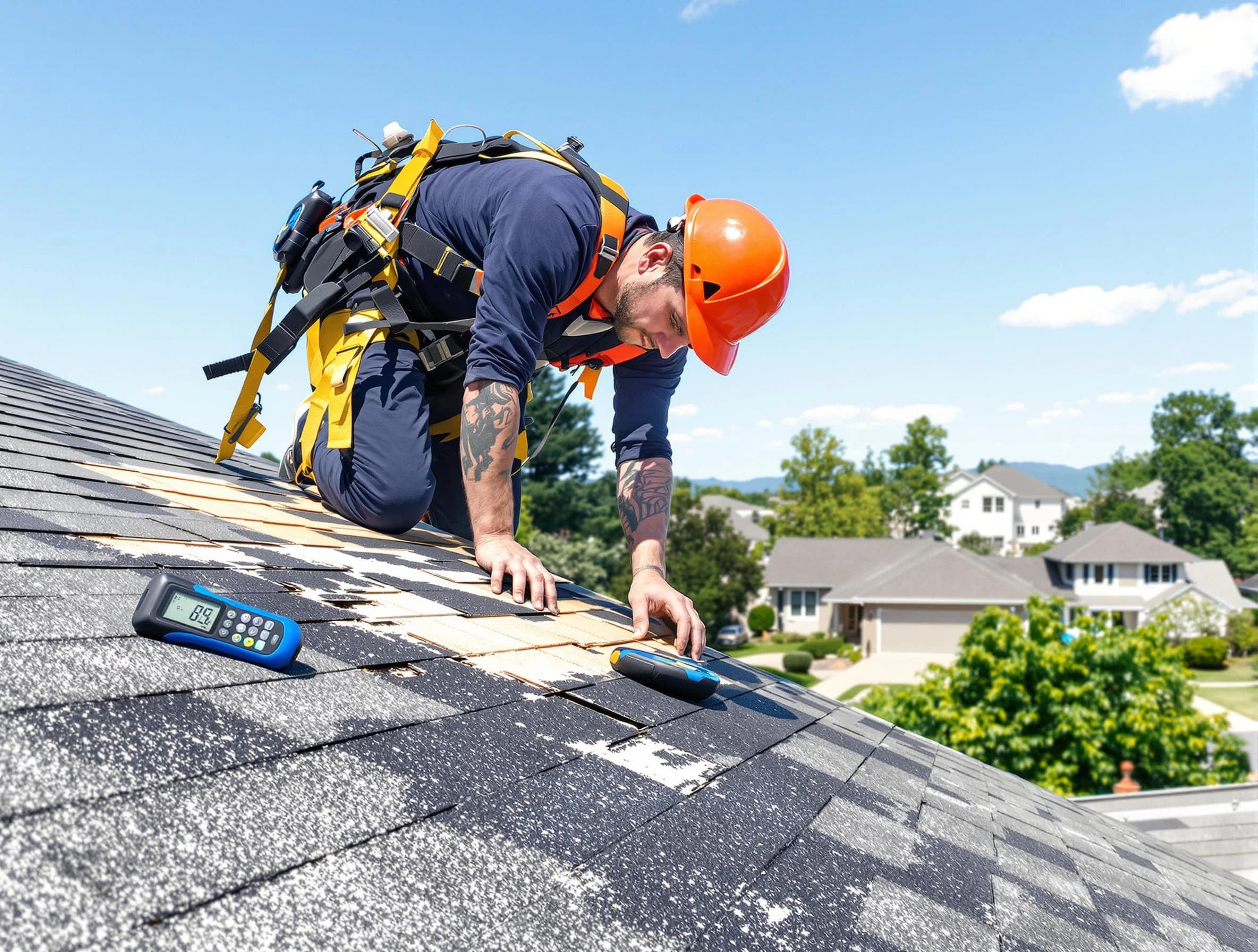 Medina Roofing Company professional performing roof repairs in Medina, OH