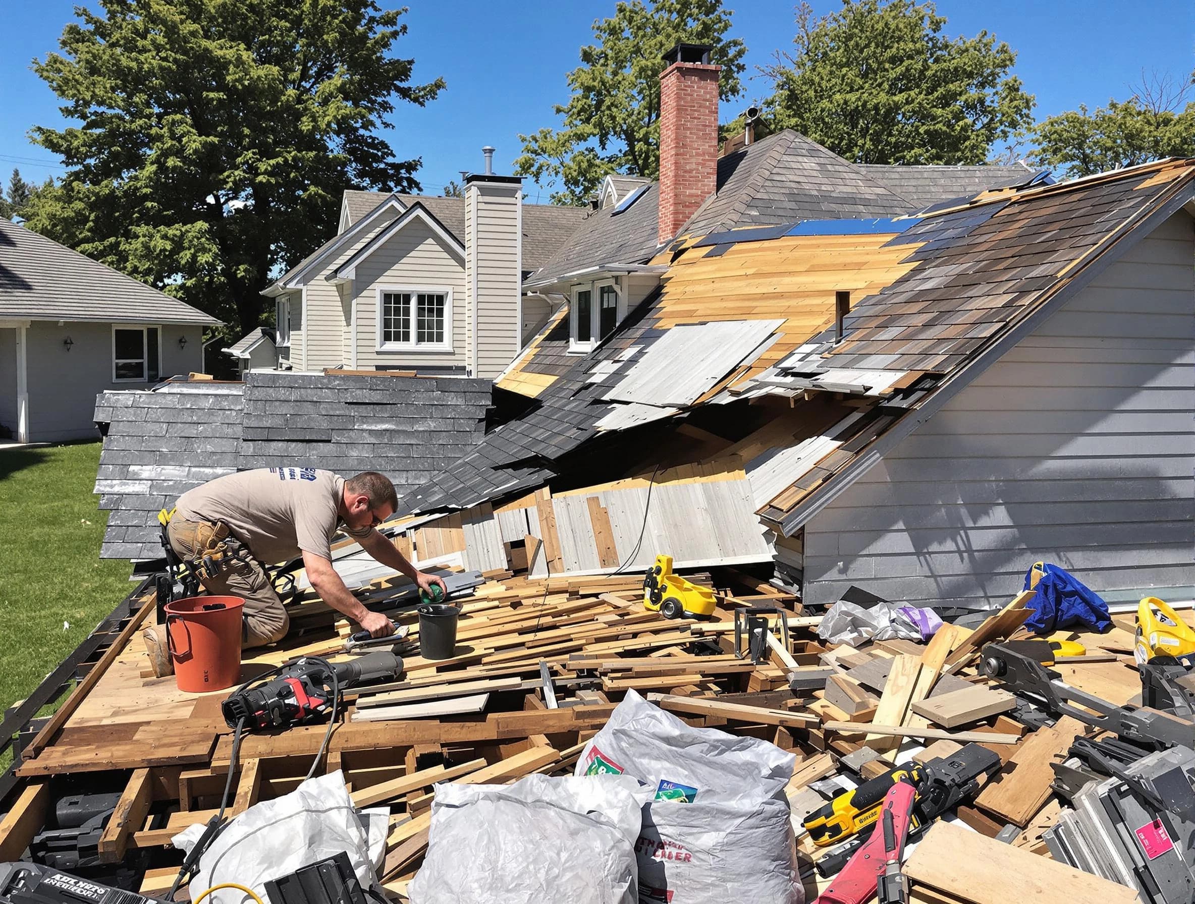 Medina Roofing Company completing a roof replacement in Medina, OH